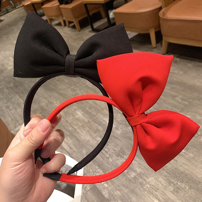 Cosplay Floating Prop - 귀여운 소녀 빨간 큰 리본 머리띠