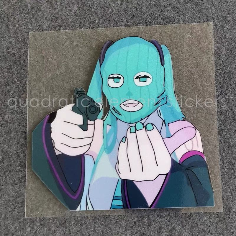 Cosplay Floating Prop - 미쿠 오토바이 스티커 방수 전기 자동차