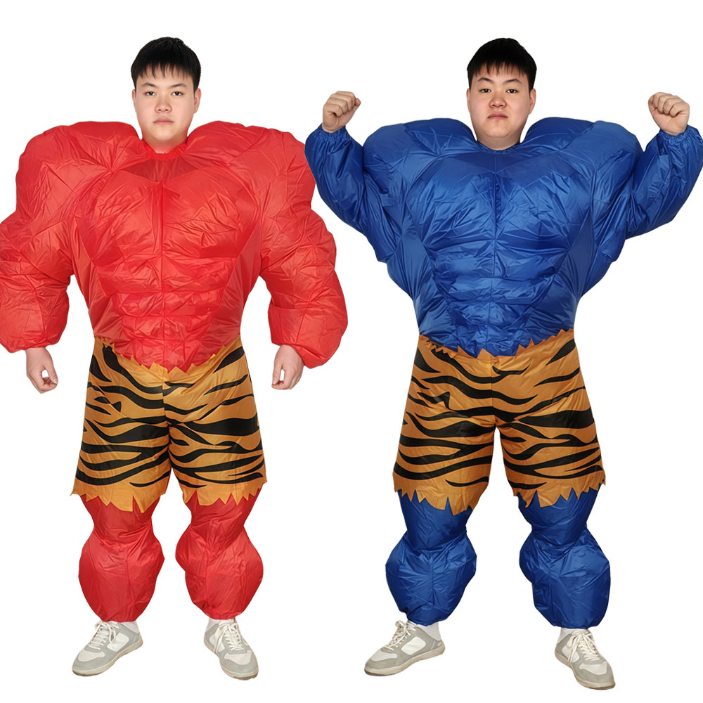 Cosplay Prop Business - 할로윈 블루 레드 근육질 남자 풍선
