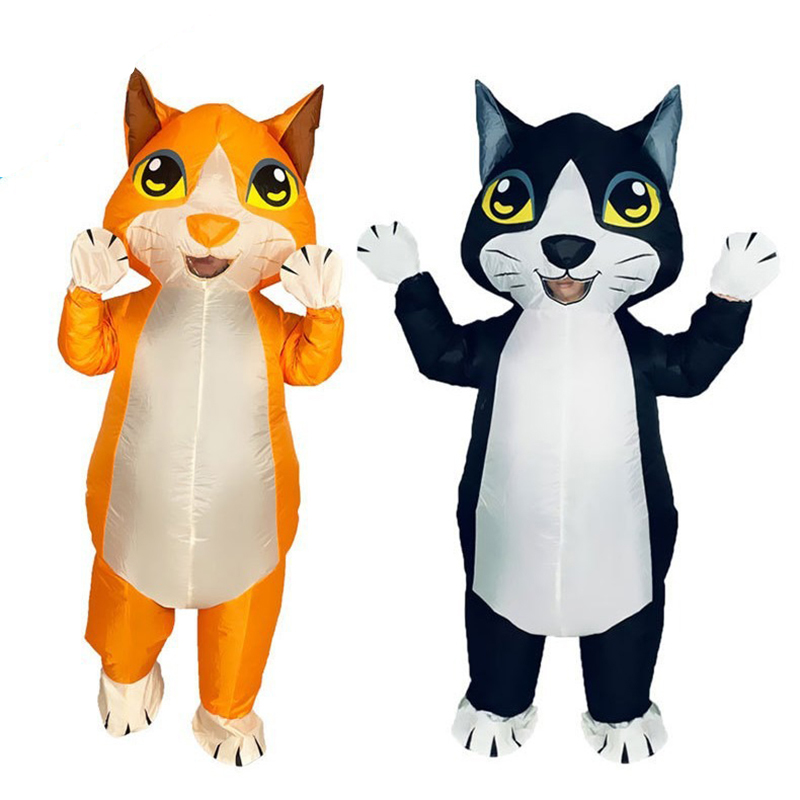 할로윈 장난용 풍선 의상 오렌지 블랙 고양이 만화 캐릭 - Cosplay Prop Business 리뷰 및 가격