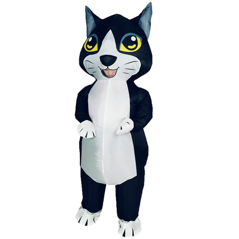 할로윈 장난용 풍선 의상 오렌지 블랙 고양이 만화 캐릭 - Cosplay Prop Business 리뷰 및 가격