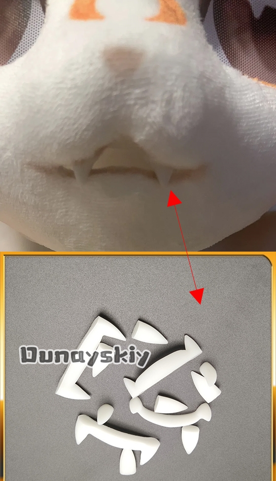 모피 3D 인쇄 Kemono Fursuit 가짜 치아  - Cosplay Prop 3D Print Settings 리뷰 및 가격